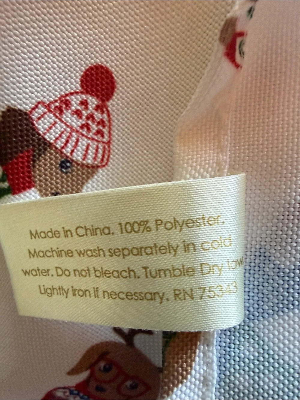 Cynthia Rowley Christmas Dachshund Tablecloth 51x70